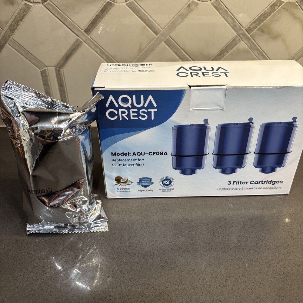 Aqua Crest AQU-CF08A - 4 Replacement Filters for PUR - Faucet Mount Water Filter
